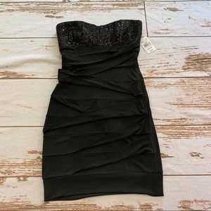 Ruby Rox Strapless Black Dress NWT